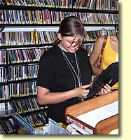 Musikauswahl in der Musikredaktion