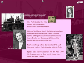 Screenshot: Multimedia-Präsentation zu Nationalsozialismus und über das Mädchen Frolinde